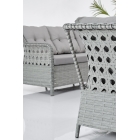 Deniz Rattan Puflu Bahçe Balkon Takımı 3+1+1 Gri-1