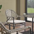Bistro 4 Kişilik  Rattan Örgü Bahçe Balkon Oturma Seti Cam Sehpalı-2