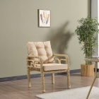 Rio Rattan Bahçe Balkon Oturma Takımı 2+1+1+Camlı Masa Cappuccino-1