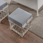 Edra Rattan Puflu Bahçe Balkon Takımı 3+1+1+Camı Masa Kemik Rengi-3