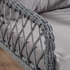 Joy Rattan Puflu Bahçe Balkon Takımı 3+1+1+ Camlı Masa Gri-3