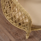 Konfor Rattan Bahçe Balkon Oturma Takımı 2+1+1+Camlı Masa Cappuccino-4