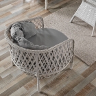 Konfor Rattan Bahçe Balkon Oturma Takımı 2+1+1+Camlı Masa Kemik-3