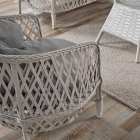 Konfor Rattan Bahçe Balkon Oturma Takımı 2+1+1+Camlı Masa Kemik-4