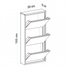 3 Kapaklı Metal Ayakkabılık Antrasit-4