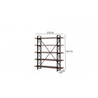 Evdemo Wood Metal Kitaplık Beyaz-0