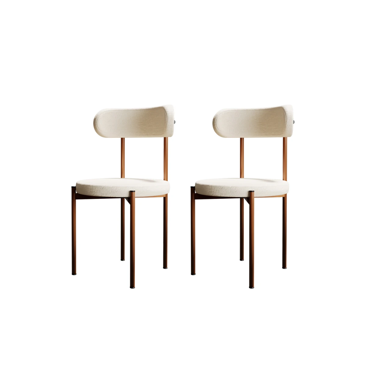 Trend 2'li Mutfak Masası Sandalyesi Krem-Kahve