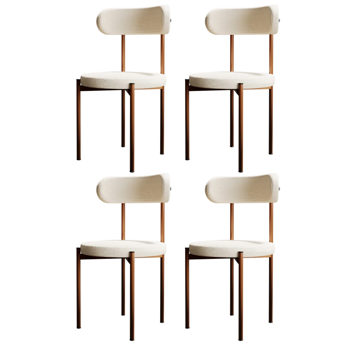 Trend 4'lü Mutfak Masası Sandalyesi Krem-Kahve