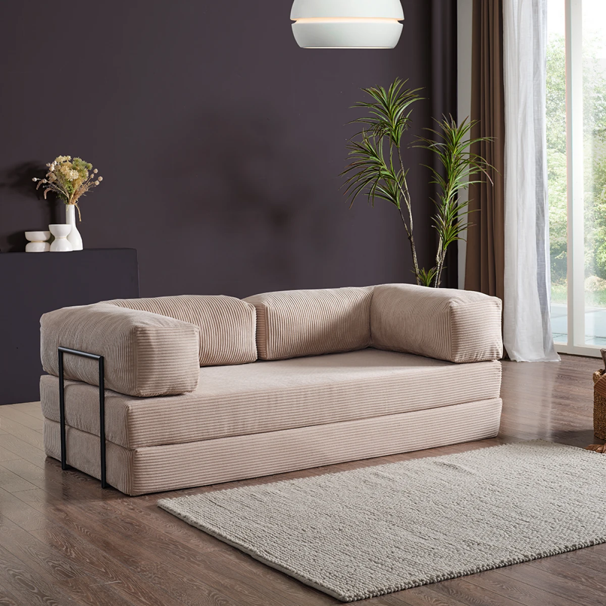 Lounge Aktivite Koltuğu Çok Amaçlı Koltuk Yatak Krem