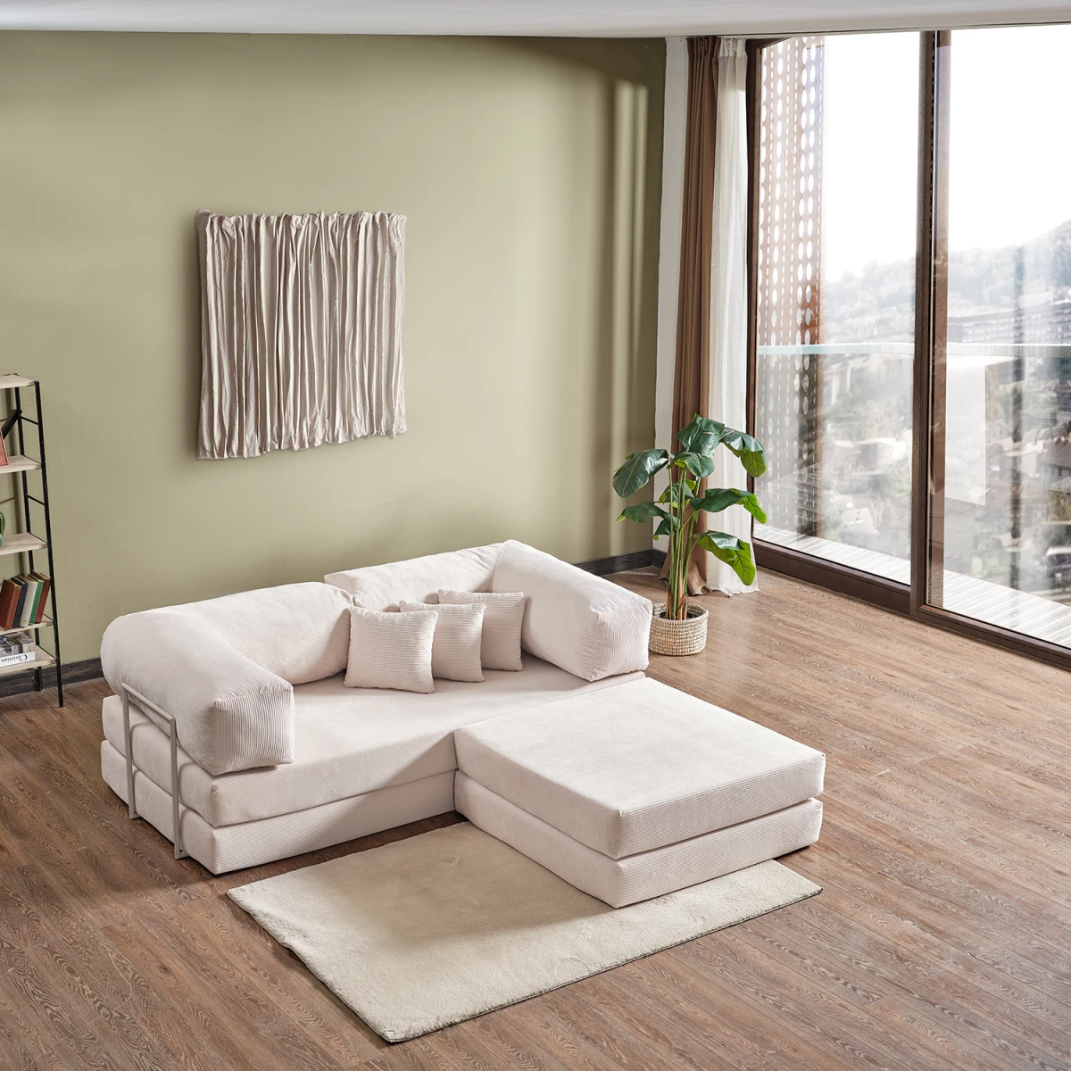 Legom Alis Aktivite Koltuğu Yatak Olabilen Çok Amaçlı Kanepe Krem