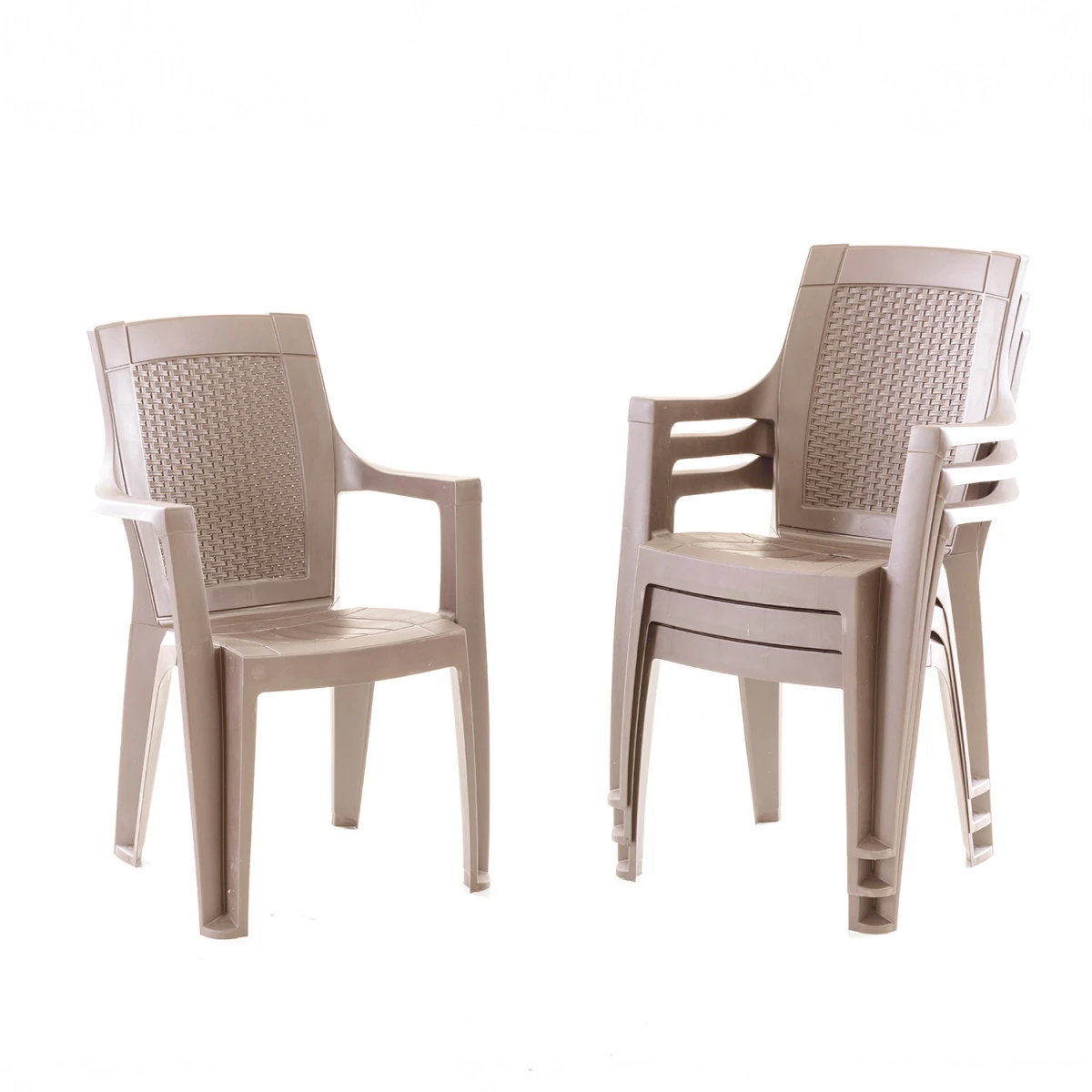 Efes 4'lü Rattan Sandalye Cappuccino