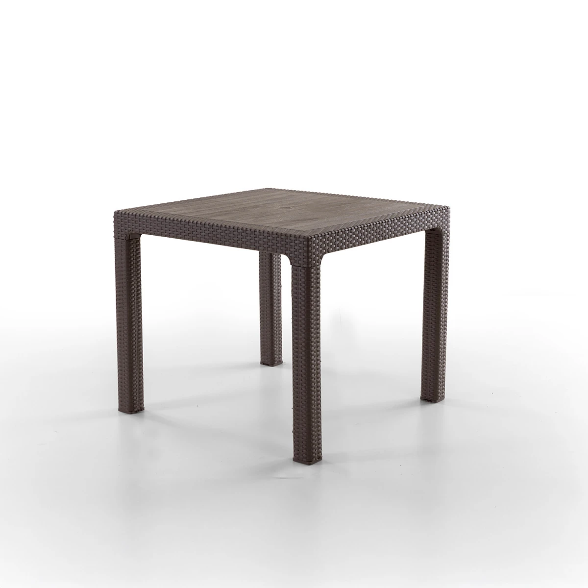 Rattan 90x90 cm Masa Kahve