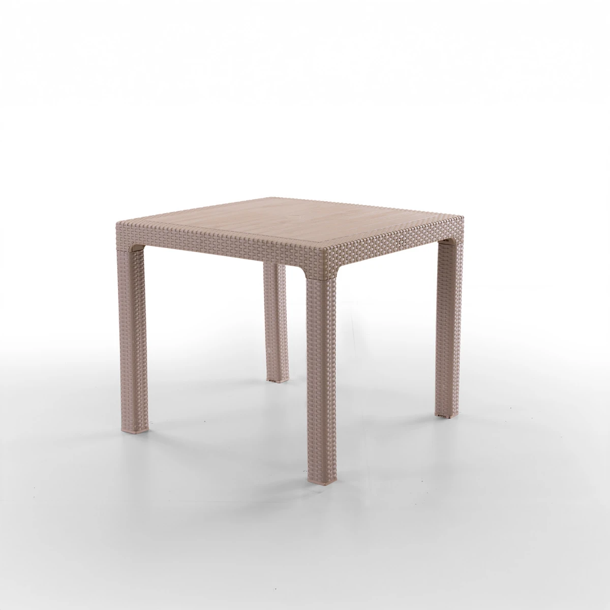 Rattan 90x90 cm Masa Cappuccino