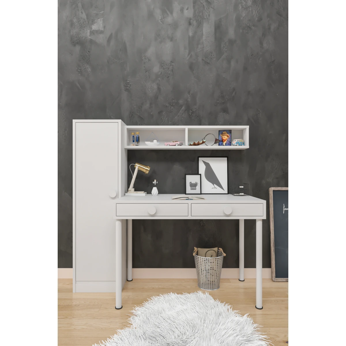 Akort Çalışma Masası Beyaz