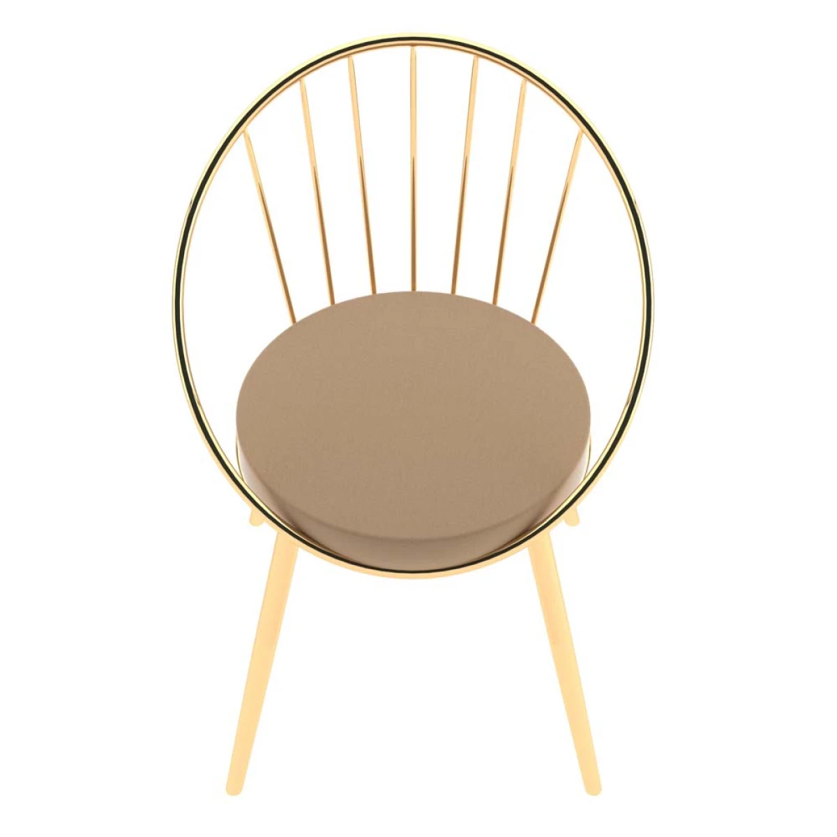 Evdemo Eylül Metal Tel Sandalye Altın Sarısı