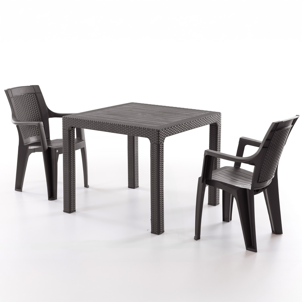 Efes 2 Kişilik Rattan Masa Sandalye Takımı Kahve
