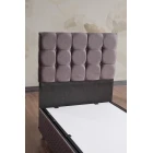 Bengü Tek Kişilik Baza Başlık Set Gri 90*190-1