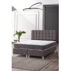 Bengü Çift Kişilik Baza Başlık Set Gri 150*200-2