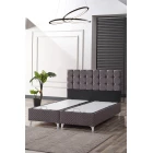 Bengü Çift Kişilik Baza Başlık Yatak Seti Gri 150*200-3