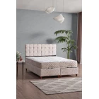 Bengü Çift Kişilik Baza Başlık Set Krem 150*200-2