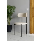 Trend 2'li Mutfak Masası Sandalyesi Krem-Siyah-1