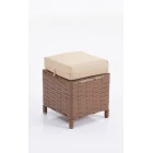 Eren Rattan Puflu Bahçe Balkon Takımı 3+1+1 Kahve-2