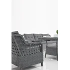 Deniz Rattan Puflu Bahçe Balkon Takımı 3+1+1 Antrasit-1