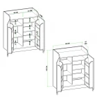 Derin 2 Kapaklı Erzak Kiler Dolabı Atlantik Çam-3