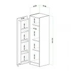 Elzem Tek Kapaklı Erzak Kiler Dolabı Atlantik Çam-3