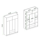 Tema 6 Kapak 2 Çekmeceli Gardırop Atlantik Çam Beyaz-3