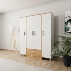 Aden 4 Kapak 2 Çekmeceli Gardırop-0