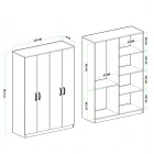 Gabi 4 Kapaklı Gardırop  Beyaz-3