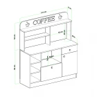 Barista Kahve Köşesi Çok Amaçlı Dolap Atlantik Çam-3