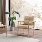 Saye Metal Bahçe Balkon Oturma Takımı 2+1+1+Orta Sehpa Cappuccino-1