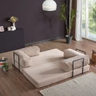 Lounge Aktivite Koltuğu Çok Amaçlı Koltuk Yatak Krem-2