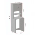 Çamaşır Makinesi Üstü Banyo Dolabı Rafı Atlantik Çam-2