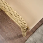 Rio Rattan Bahçe Balkon Oturma Takımı 2+1+1+Camlı Masa Cappuccino-3