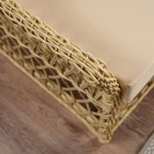 Icon Rattan Bahçe Balkon Oturma Takımı 2+1+1+Camlı Masa Cappuccino-3