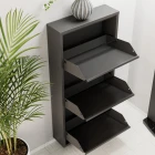 3 Kapaklı Metal Ayakkabılık Antrasit-3