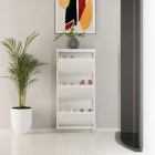 3 Kapaklı Metal Ayakkabılık Beyaz-2