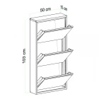 3 Kapaklı Metal Ayakkabılık Siyah -4