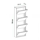 4 Kapaklı Metal Ayakkabılık Beyaz-4