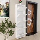 5 Kapaklı Metal Ayakkabılık Beyaz-2