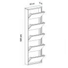 5 Kapaklı Metal Ayakkabılık Siyah -6