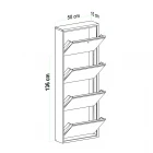 Kilitli 4 Kapaklı Metal Ayakkabılık Antrasit-6