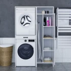 Lora Çamaşır Makinesi Dolabı Çok Amaçlı Dolap Beyaz-1