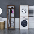 Lora Çamaşır Makinesi Dolabı Çok Amaçlı Dolap Beyaz Atlantik Çam-2