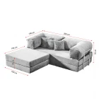 Legom Alis Aktivite Koltuğu Yatak Olabilen Çok Amaçlı Kanepe Bej-4