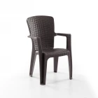 Side 2'li Rattan Sandalye Kahve-1