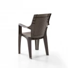 Efes 2'li Rattan Sandalye Kahve-3